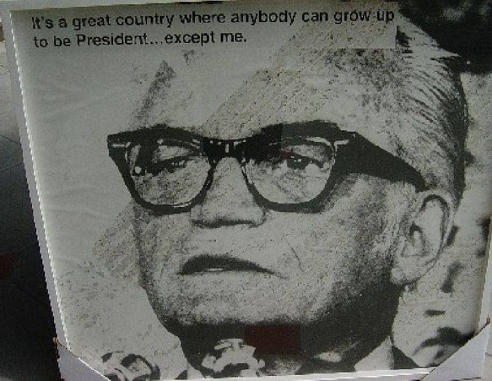 Lutz Bacher, JOKES, Barry Goldwater (It's a Great Country)
1987, photo print on aluminum