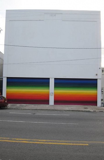 Michael Linares, Light Spectre
2010, Polyurethane paint on galvanized steel rolling door