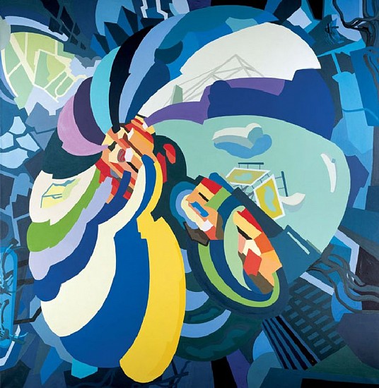 Franz Achermann, Helicopter XVI (On the Balcony)
2001, Oil on canvas