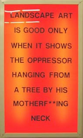 Sam Durant, Landscape Art Sign (Emory Douglas)
2003, Light box