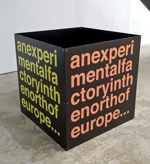 Liam Gillick, An experimental factory
2004, painted and printed aluminium