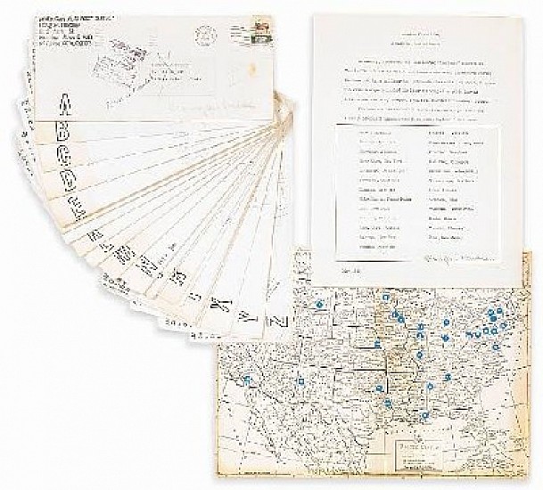 Douglas Huebler, Location Piece #3(A) American Alphabet Survey
1969, Mixed Media