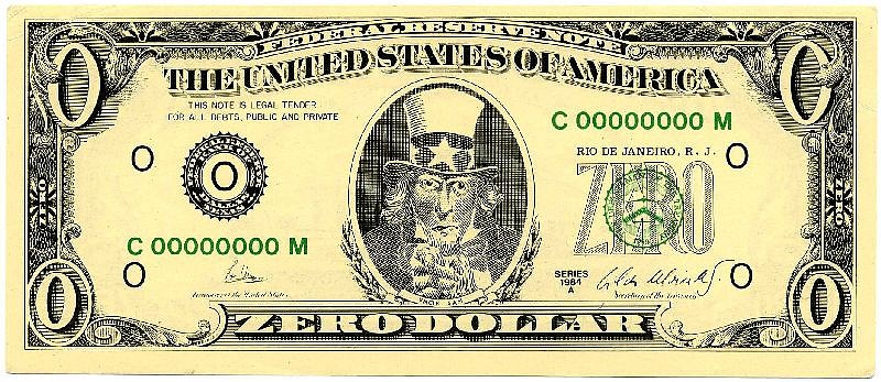 Cildo Meireles, Zero Dolar
1978-1984, Ink on Paper