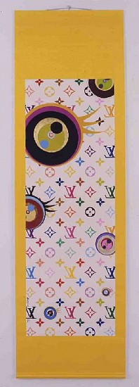 Takashi Murakami, LV Scroll
2003, Hand-dyed silk and wood