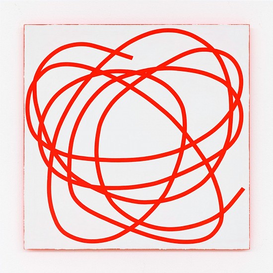 Heimo Zobernig, Untitled
2013, Acrylic/video-red Trevira Television CS