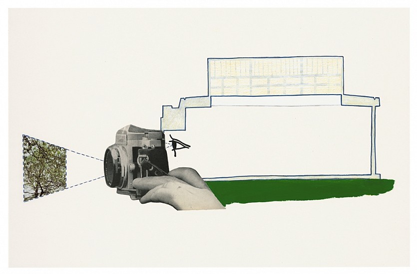 Roman Ondak, Loop
2009, Pencil, felt-tip pen, acrylic paint and book cut-outs on paper, framed