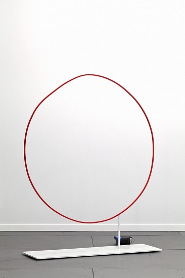 Davide Balula, Coloring a Wi-Fio Network (with Cadmium Red)
2014, Wi-Fi antennae metal sculpture, modified wireless router