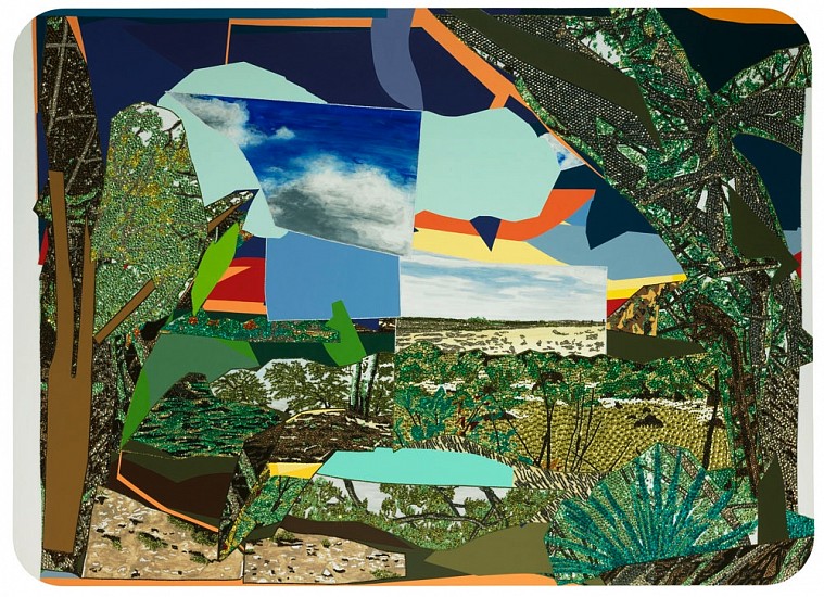 Mickalene Thomas, Hudson River On My Mind
2009, Rhinestone, acrylic and enamel on panel